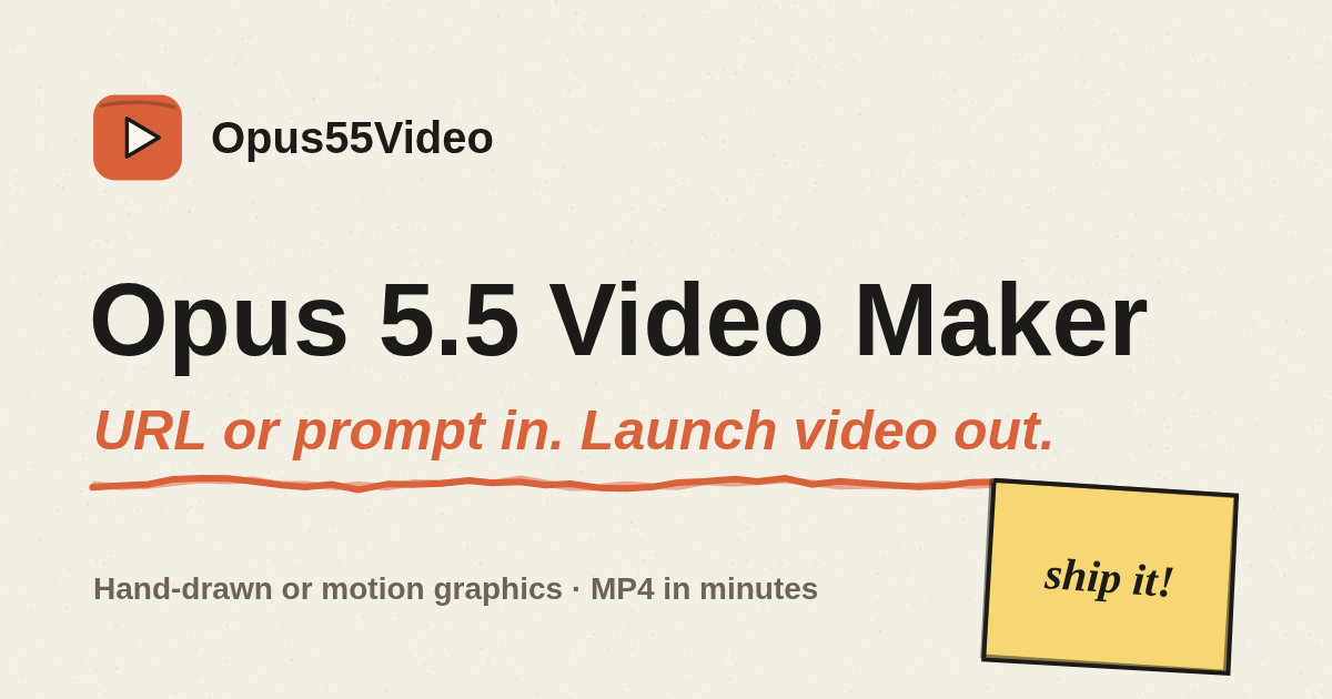 Opus 55 Video preview